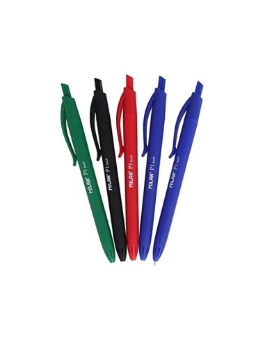 BOLIGRAFO MILAN P1 RETRACTIL 1MM TOUCH 5 UD.SURT.