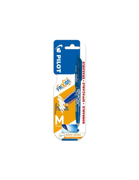 BOLIGRAFO PILOT FRIXION BALL BORRABLE 0,7MM PUNTA MEDIA AZ. BLISTER