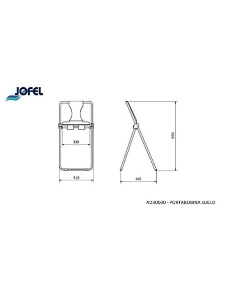 PORTABOBINA INDUST JOFEL METAL SUELO SIERRA BOBINAS 500 M 850X418X445