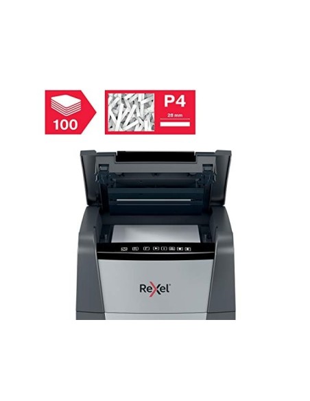 DESTRUCTORA REXEL OPTIMUM AUTO+ 100X EU 100H. PARTICULAS GRAPAS