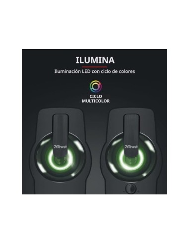ALTAVOCES TRUST GEMI 2.0 POTENCIA MAXIMA 12W ILUMINACION LED VOLUMEN