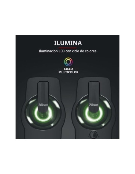 ALTAVOCES TRUST GEMI 2.0 POTENCIA MAXIMA 12W ILUMINACION LED VOLUMEN