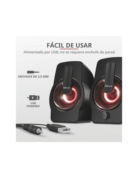 ALTAVOCES TRUST GEMI 2.0 POTENCIA MAXIMA 12W ILUMINACION LED VOLUMEN