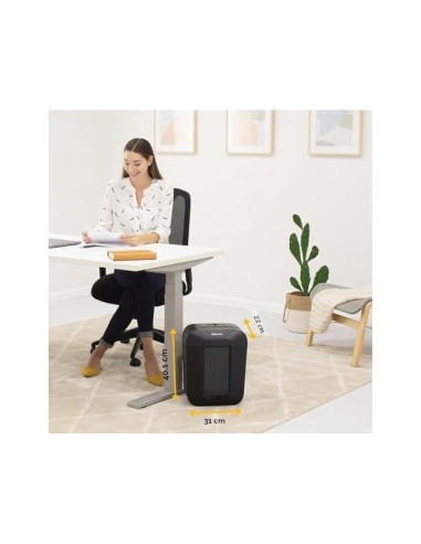 DESTRUCTORA FELLOWES LX-41 8H P4 GRAPAS CLIPS TARJETA PAPELERA 17 L