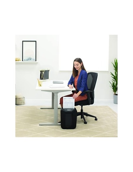 DESTRUCTORA FELLOWES LX-41 8H P4 GRAPAS CLIPS TARJETA PAPELERA 17 L