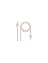 CABLE USB 2.0 TIPO A/M-A/M GRIS 1 M 2