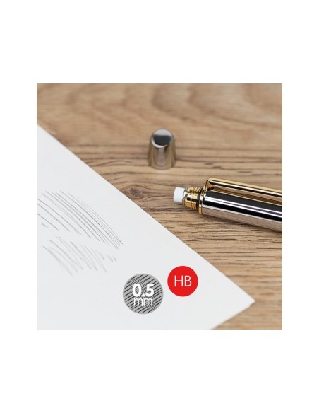 BOLIGRAFO MILAN MULTIFUNCION CROMADO PORTAMINAS 0,5MM/ GOMA BORRAR