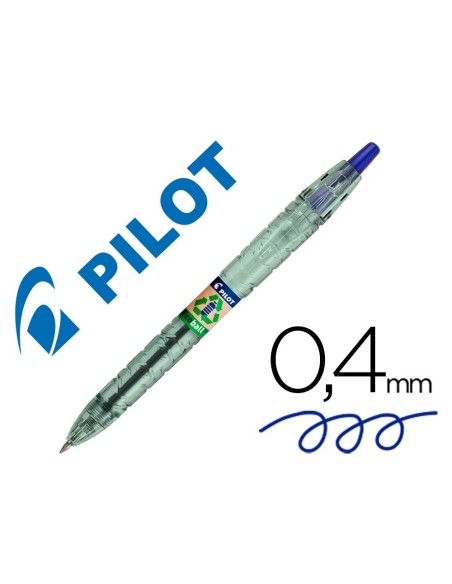 BOLIGRAFO PILOT ECOBALL PLAST.RECICLADO TINTA ACEITE BOLA 1MM AZ.