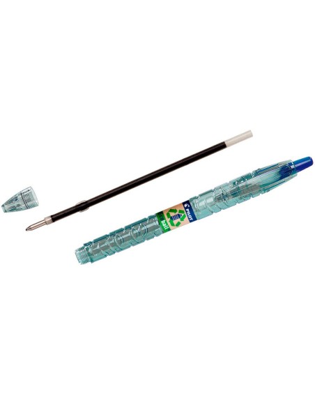 BOLIGRAFO PILOT ECOBALL PLAST.RECICLADO TINTA ACEITE BOLA 1MM AZ.
