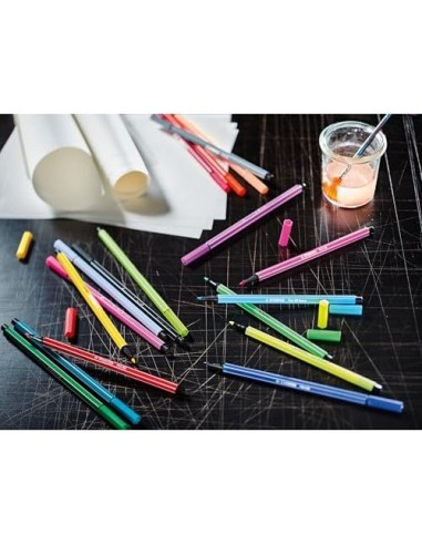 ROTULADOR STABILO FIBRA PEN 68 ARTY  ROLLERSET 25 UD.SURT.