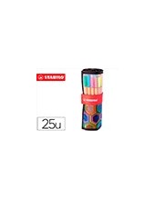 ROTULADOR STABILO FIBRA POINT 88 ART  ROLLERSET 25 UD.SURT. 2