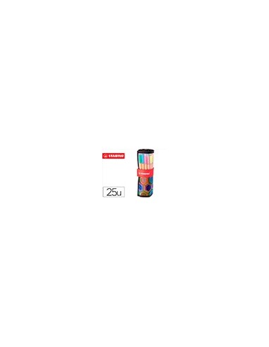 ROTULADOR STABILO FIBRA POINT 88 ART  ROLLERSET 25 UD.SURT.