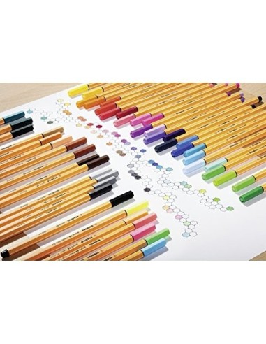 ROTULADOR STABILO FIBRA POINT 88 ART  ROLLERSET 25 UD.SURT.