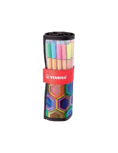 ROTULADOR STABILO FIBRA POINT 88 ART  ROLLERSET 25 UD.SURT.