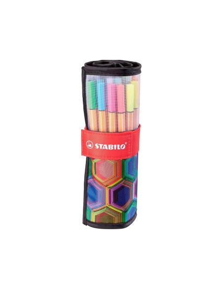 ROTULADOR STABILO FIBRA POINT 88 ART  ROLLERSET 25 UD.SURT.