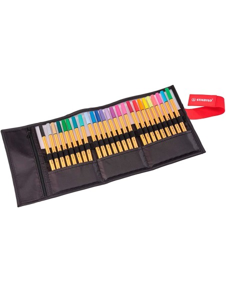 ROTULADOR STABILO FIBRA POINT 88 ART  ROLLERSET 25 UD.SURT.