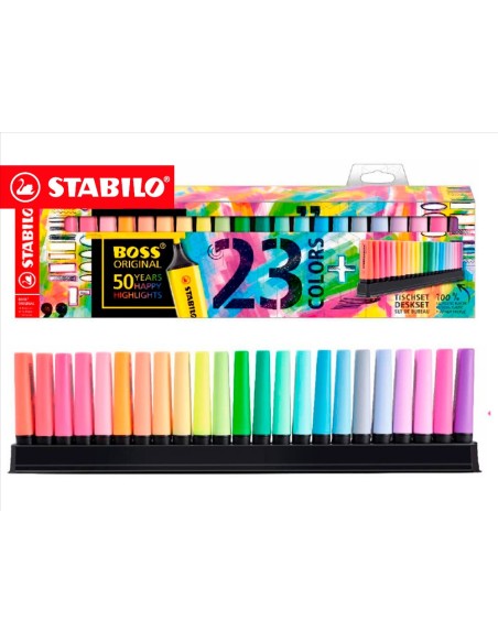 ROTULADOR STABILO BOSS FLUORESCENTE 70 DESKSET  23 UD.SURT.