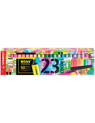 ROTULADOR STABILO BOSS FLUORESCENTE 70 DESKSET  23 UD.SURT.