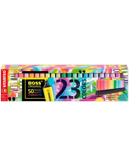 ROTULADOR STABILO BOSS FLUORESCENTE 70 DESKSET  23 UD.SURT.