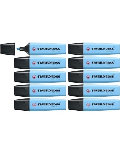 ROTULADOR STABILO BOSS FLUORESCENTE 70 PASTEL AZ. VENTOSO