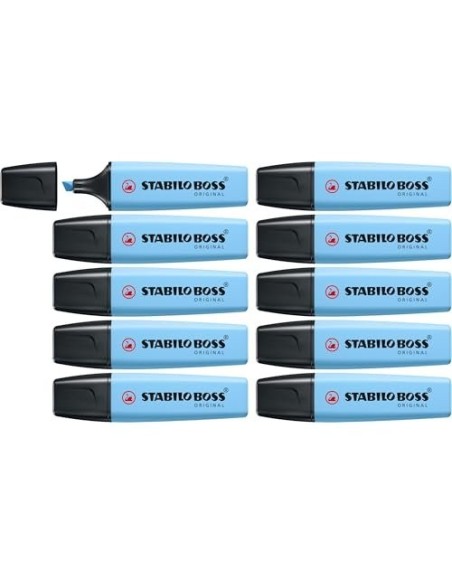 ROTULADOR STABILO BOSS FLUORESCENTE 70 PASTEL AZ. VENTOSO