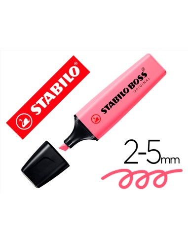ROTULADOR STABILO BOSS FLUORESCENTE 70 PASTEL FUC. HELADO