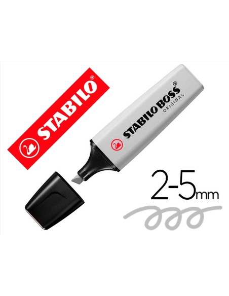 ROTULADOR STABILO BOSS FLUORESCENTE 70 PASTEL GRIS POLVORIENTO