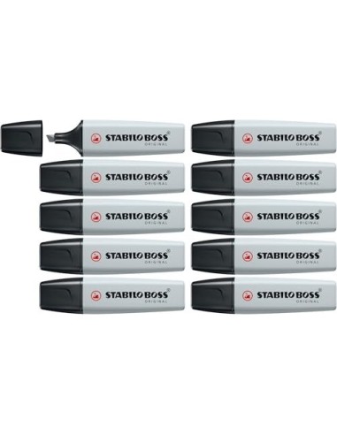 ROTULADOR STABILO BOSS FLUORESCENTE 70 PASTEL GRIS POLVORIENTO