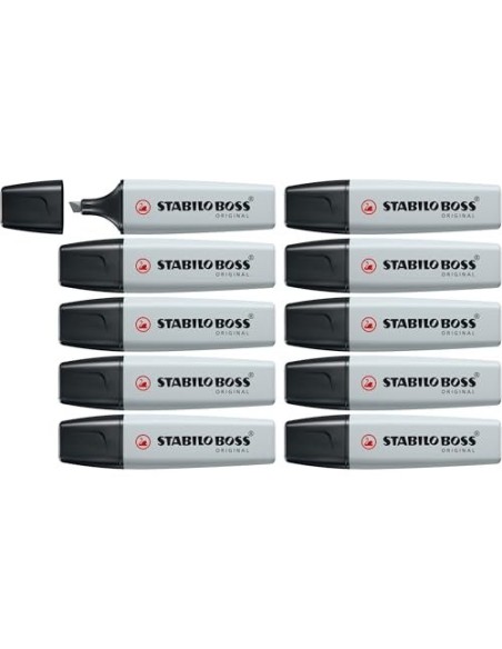 ROTULADOR STABILO BOSS FLUORESCENTE 70 PASTEL GRIS POLVORIENTO