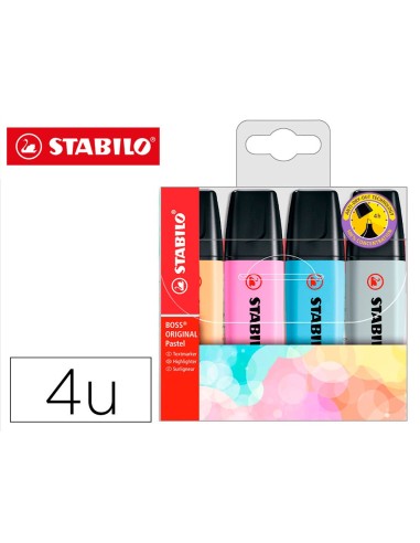ROTULADOR STABILO BOSS FLUORESCENTE 70 PASTEL  4 UD.NUEVOS 2021 SURT.