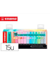 ROTULADOR STABILO BOSS FLUORESCENTE 70 PASTEL DESKSET  15 UD.SURT.