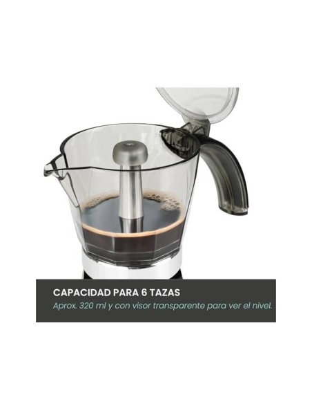 CAFETERA JOCCA ITALIANA 6 TAZAS JARRA TPTE.SIN CABLES 220-240V NG.