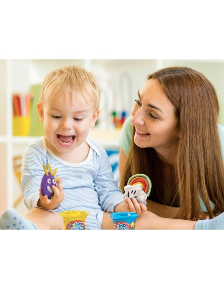 PASTA MODELAR CARIOCA BABY DOUGH BOTE 75 G SET 3 SURT.