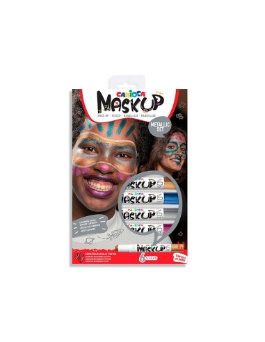 BARRA MAQUILLAJE CARIOCA MASK UP METALLIC CAJA 6 SURT.