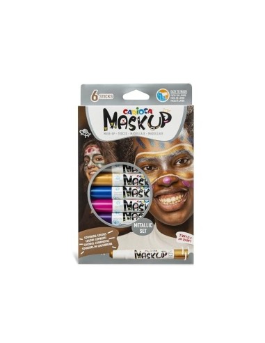 BARRA MAQUILLAJE CARIOCA MASK UP METALLIC CAJA 6 SURT.