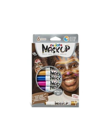 BARRA MAQUILLAJE CARIOCA MASK UP METALLIC CAJA 6 SURT.