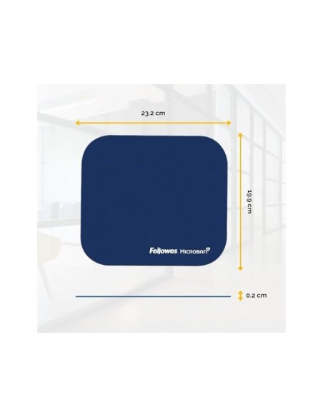 ALFOMBRILLA RATON FELLOWES PROTECCION MICROBAN AZ. 226X192X3MM