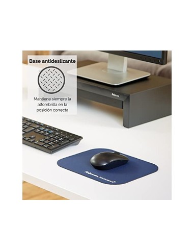 ALFOMBRILLA RATON FELLOWES PROTECCION MICROBAN AZ. 226X192X3MM