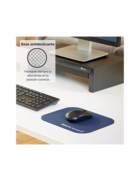 ALFOMBRILLA RATON FELLOWES PROTECCION MICROBAN AZ. 226X192X3MM