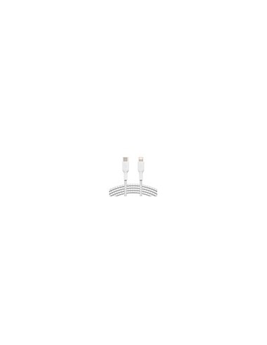 CABLE TRENZADO BELKIN CAA004BT1MWH USB-C A LIGHTNING LARGO 1 M BL.