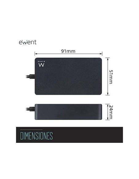 CARGADOR EWENT PORTATIL USB TYPE-C 100-240V 45W