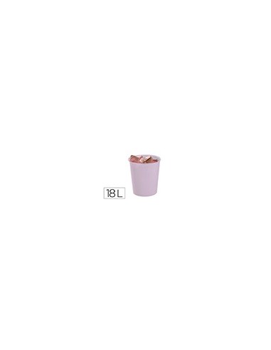 PAPELERA PLAST.ARCHIVO 2000 ECOGREEN 100% RECICLADA 18LT.MALVA PASTEL