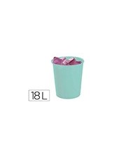 PAPELERA PLAST.ARCHIVO 2000 ECOGREEN 100% RECICLADA 18LT.VE. PASTEL 2