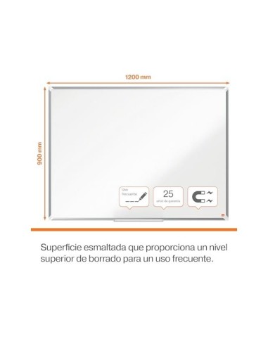 PIZARRA BL.NOBO COMP.PLUS ACERO VITRIF. MAG.1200X900MM