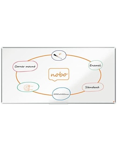 PIZARRA BL.NOBO COMP.PLUS ACERO VITRIF. MAG.2000X1000MM