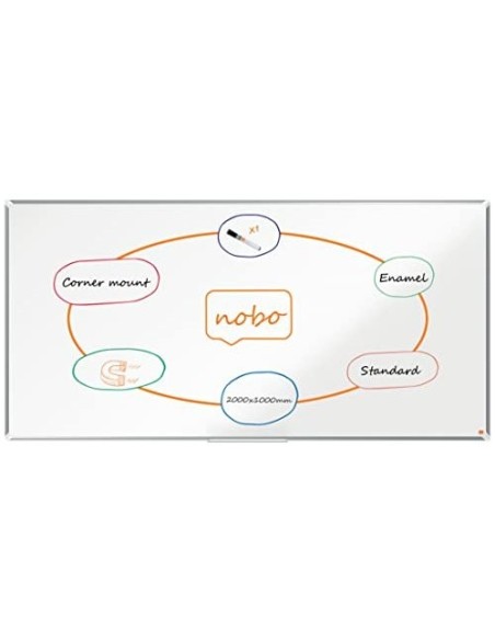 PIZARRA BL.NOBO COMP.PLUS ACERO VITRIF. MAG.2000X1000MM