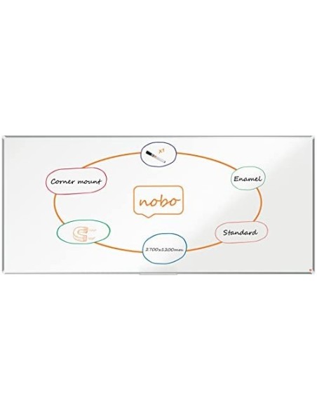 PIZARRA BL.NOBO COMP.PLUS ACERO VITRIF. MAG.2700X1200MM