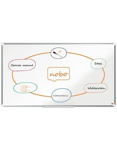 PIZARRA BL.NOBO COMP.PLUS ACERO LACADO PANORAMICO 55" MAG.1220X690MM