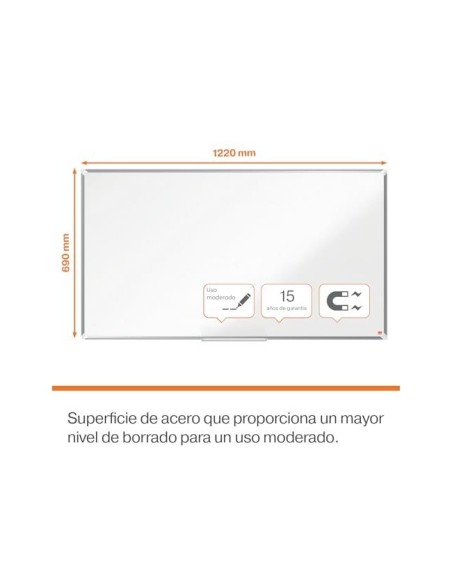 PIZARRA BL.NOBO COMP.PLUS ACERO LACADO PANORAMICO 55" MAG.1220X690MM