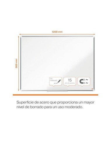 PIZARRA BL.NOBO COMP.PLUS ACERO LACADO MAG.1200X900MM